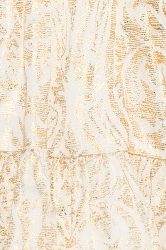 JU Gold Dress and Culotte Set with Floral Print GOLD VJT101-6DP30