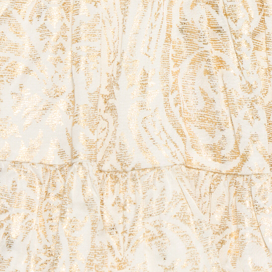 JU Gold Dress and Culotte Set with Floral Print GOLD VJT101-6DP30