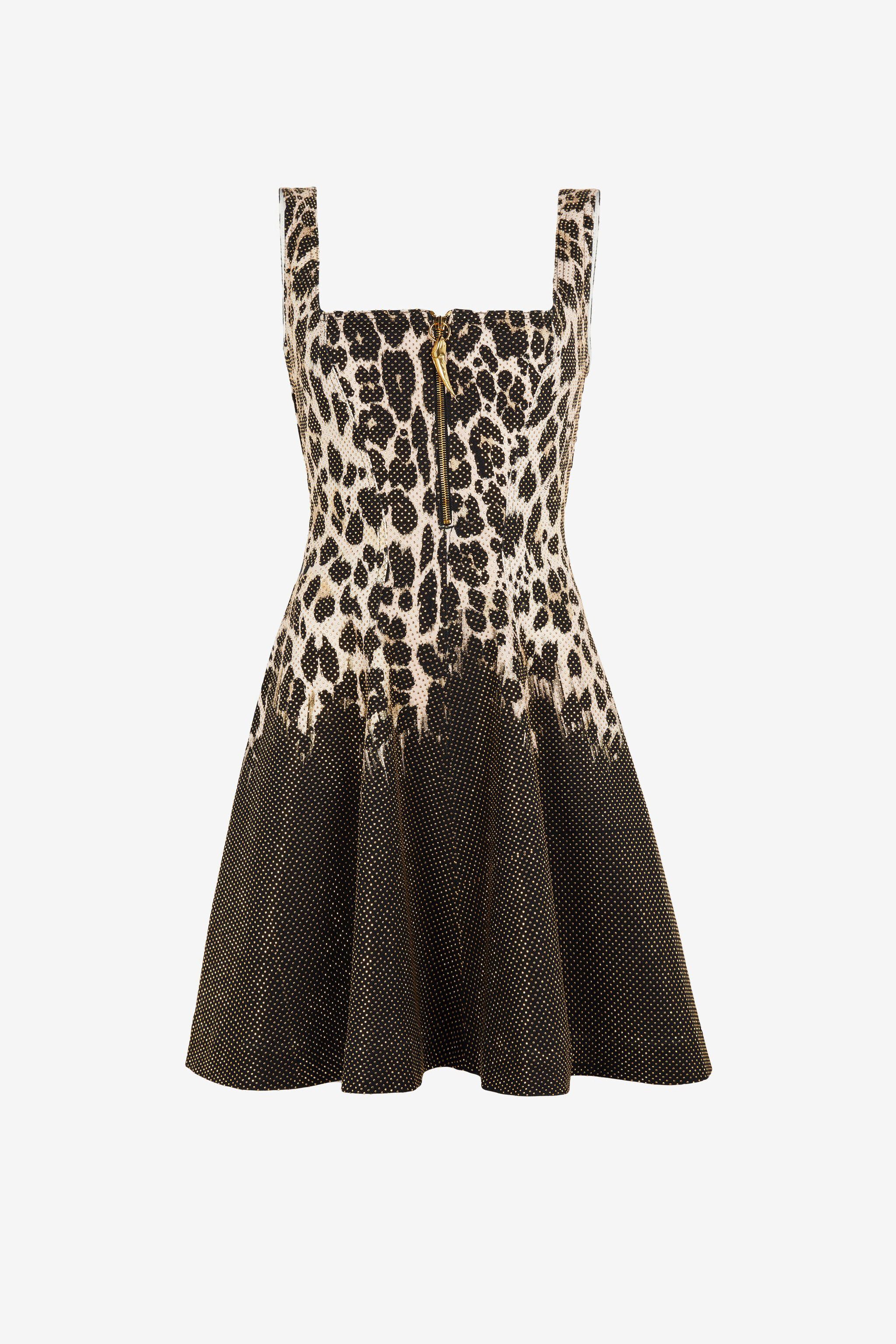 RC Queen Of Sicily-Print Studded Mini Dress ROSA/NERO OKJ119-DAC81