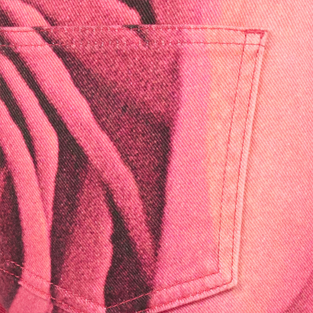 RC Fit & Flare Jeans With Garden Rose Print Fuchsia UKJ205-DAN48