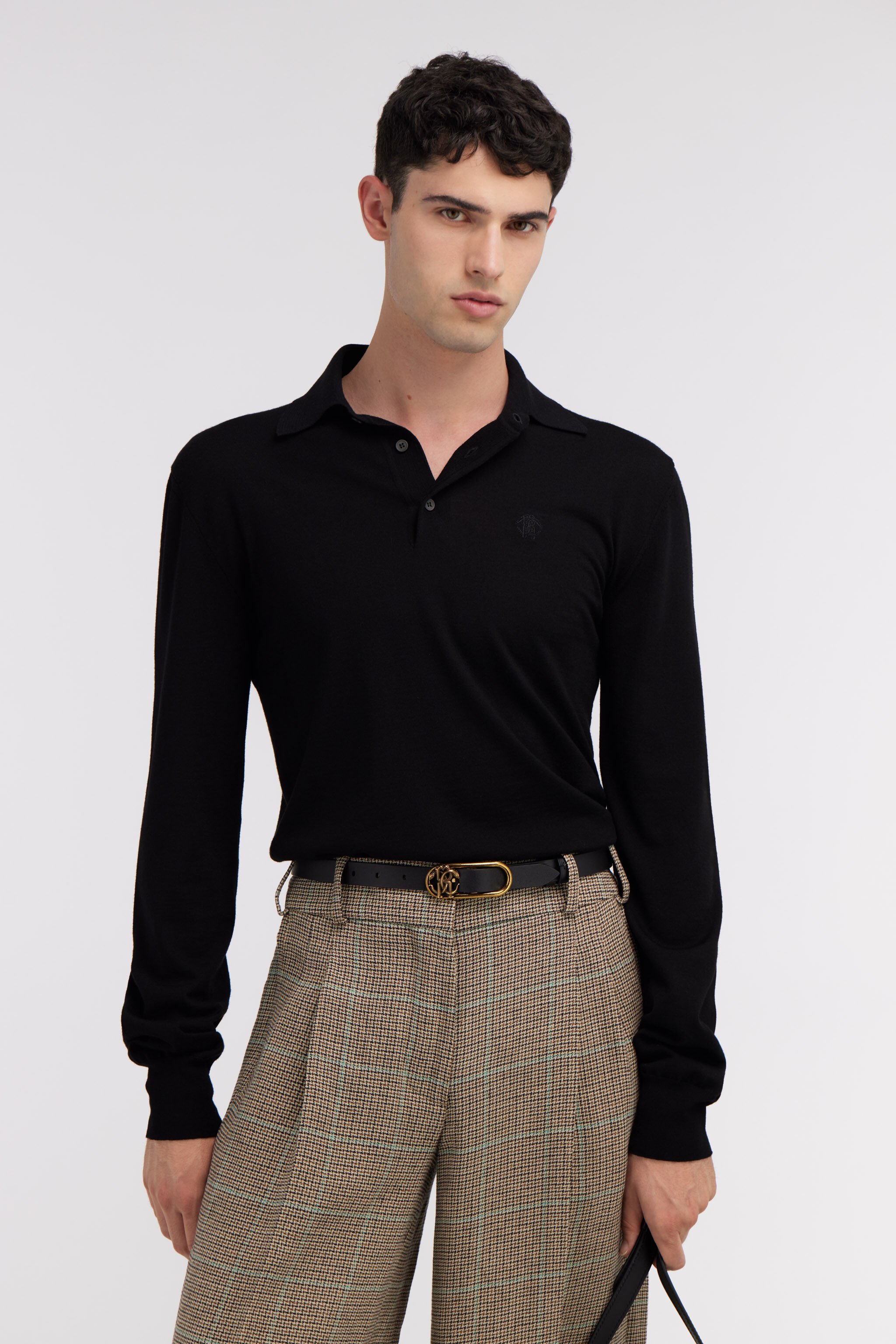 RC Polo maniche lunghe Nero SRM618-MA015