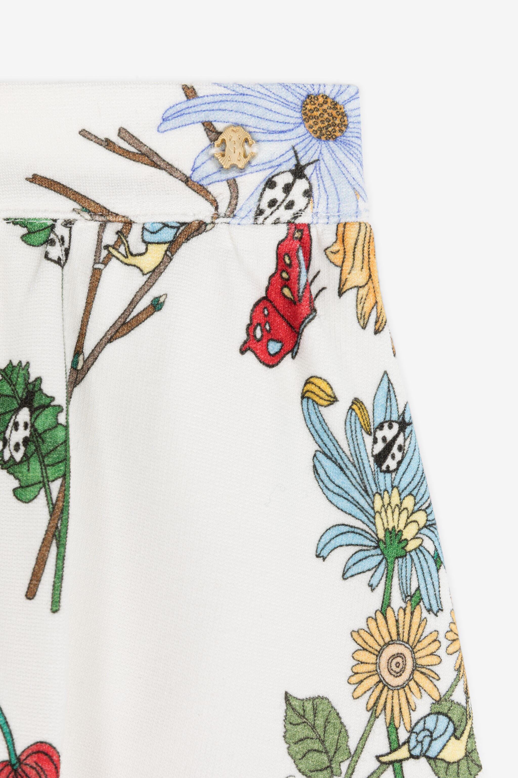 JU Floral-Print Skirt White RJT30A-7GH92