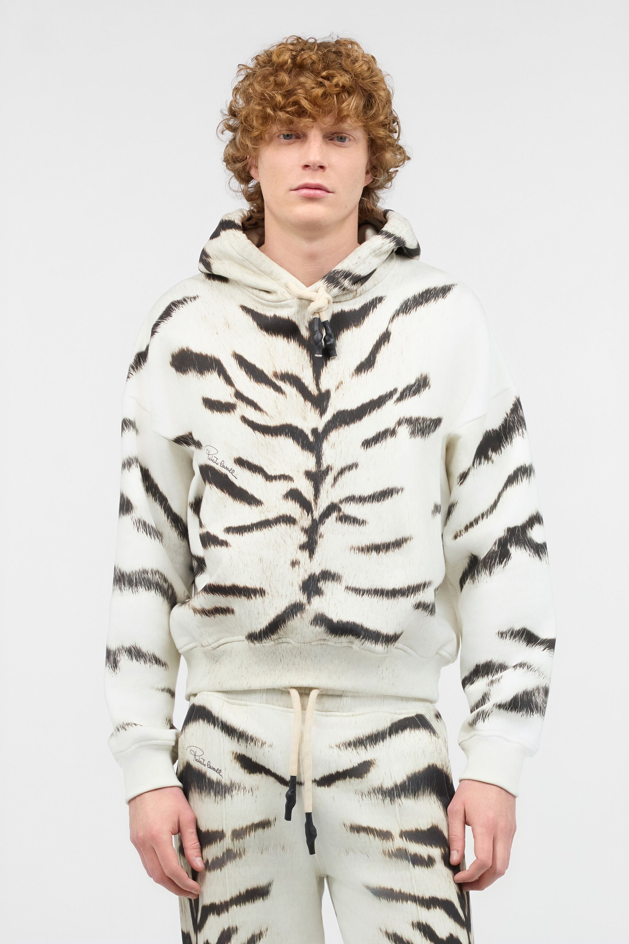 RC Herren-Sweatshirt Mit Print White Tigresse OGAT X Roberto Cavalli Schwarz/Weiß UNT69F-2GA39