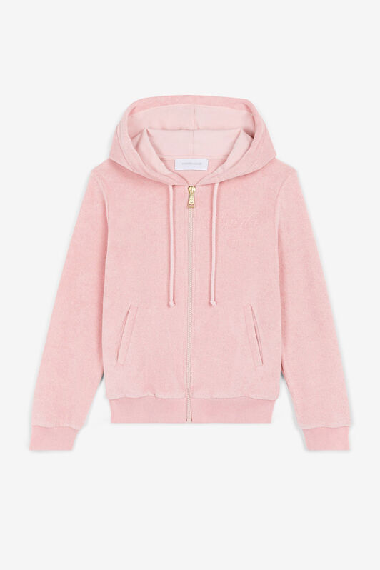 JU Felpa con logo ricamato Rosa OJT901-HE001