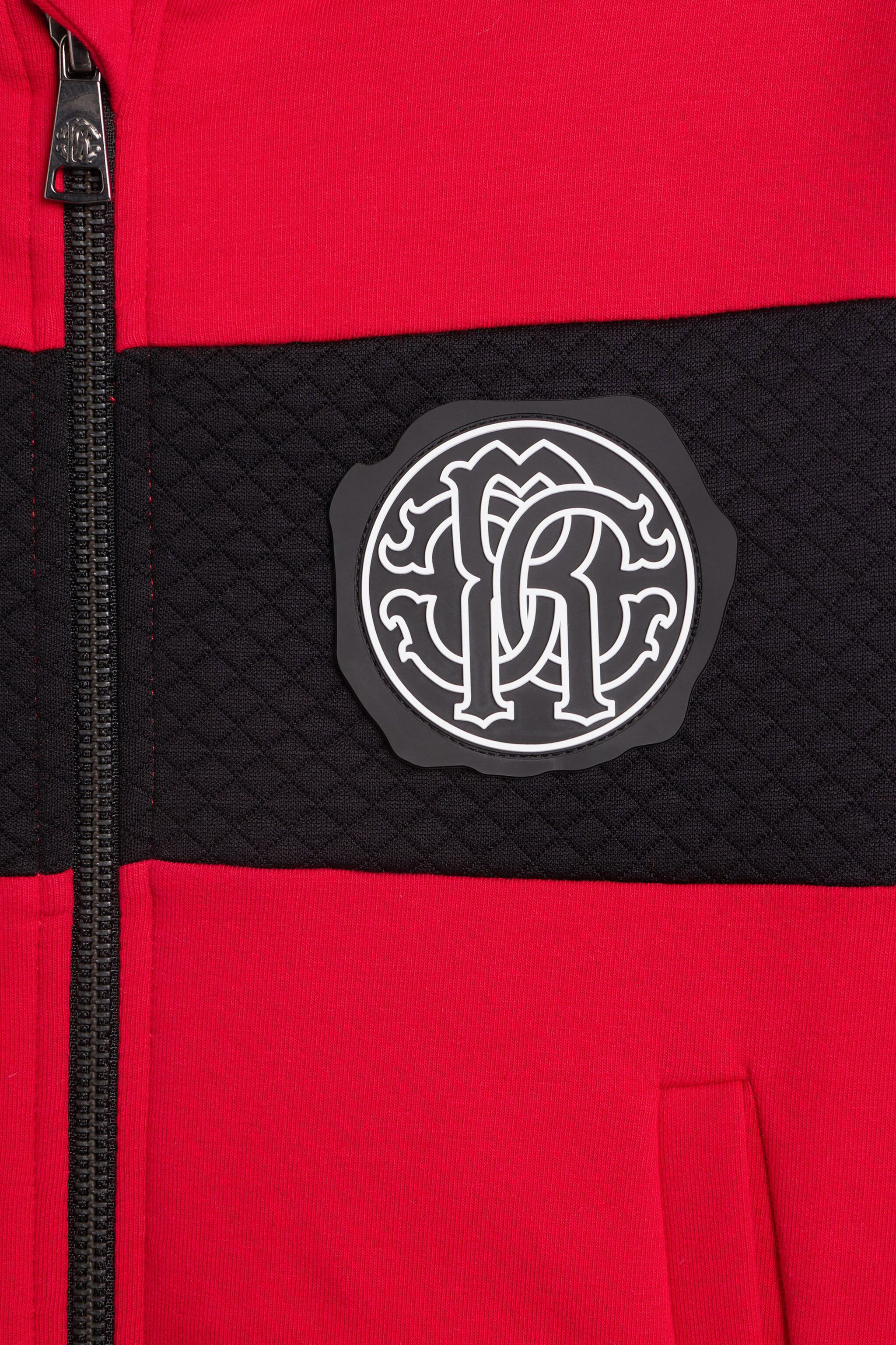 JU Felpa con inserti trapuntati e Monogram RC RED JJT951-CF027
