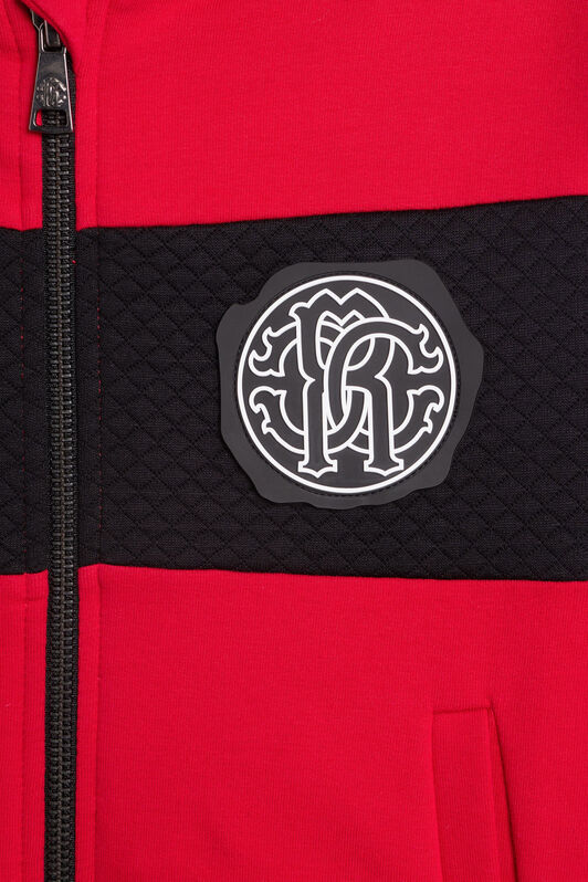 JU Felpa con inserti trapuntati e Monogram RC JU Felpa con inserti trapuntati e Monogram RC RED JJT951-CF027
