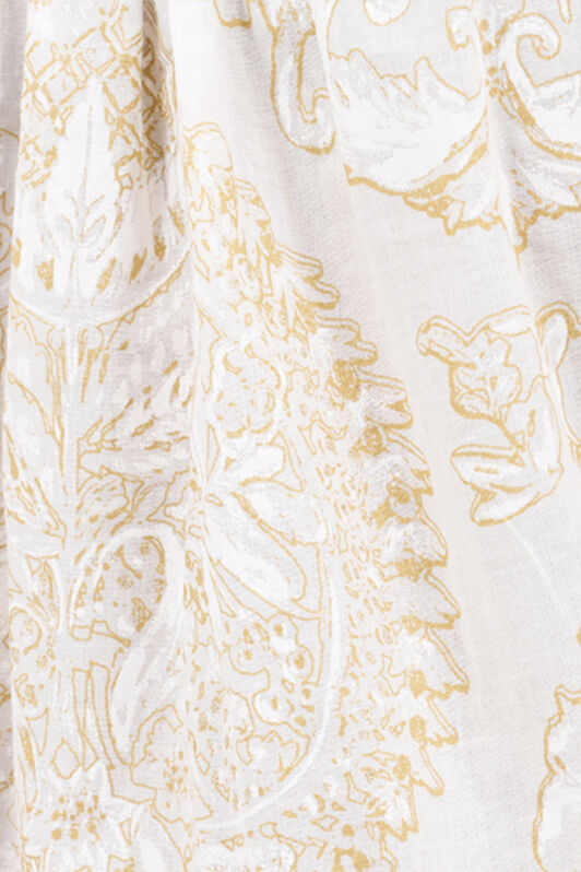 RC Ornamental White Print Shirt WHITE WQT701-RLR36