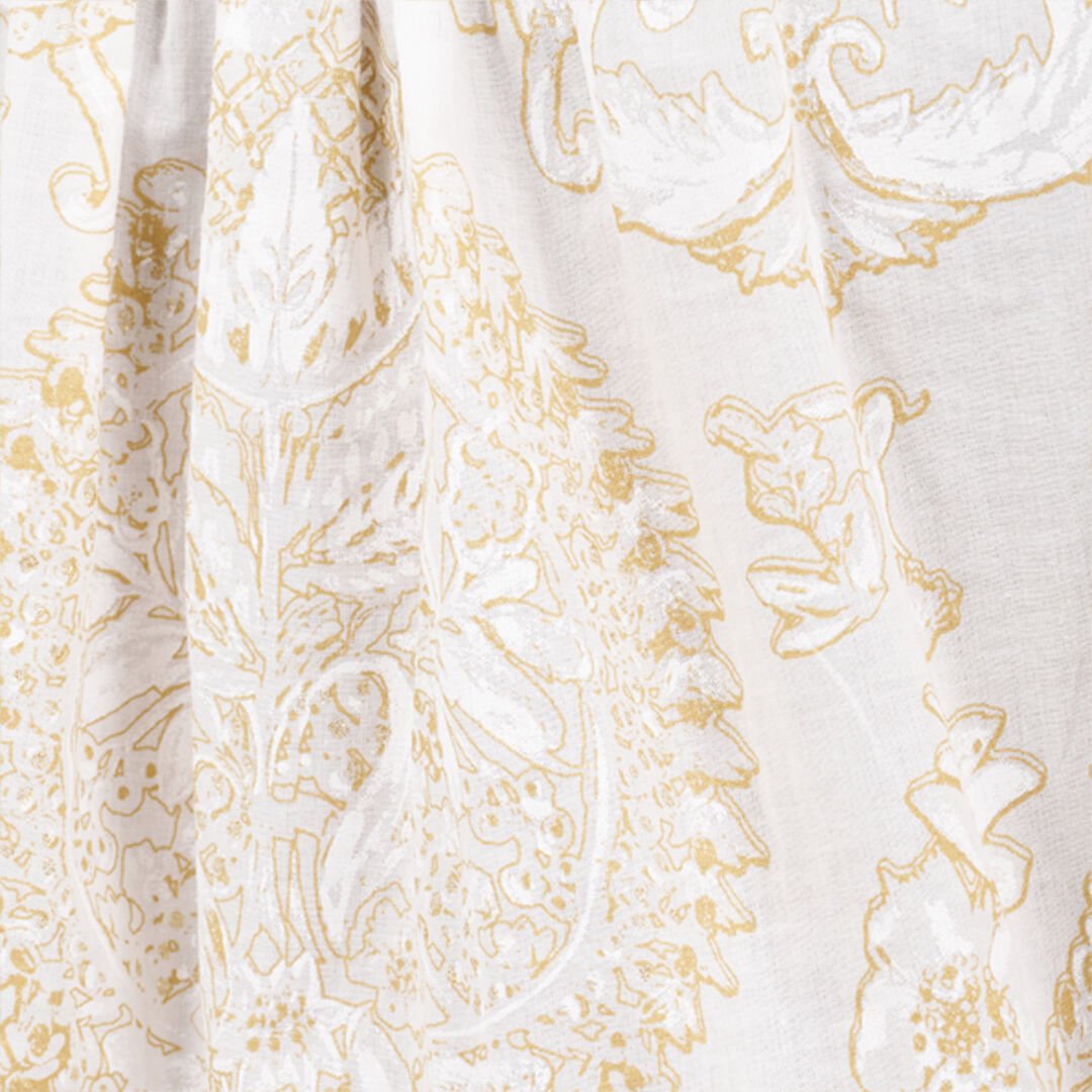 RC Ornamental White Print Shirt WHITE WQT701-RLR36