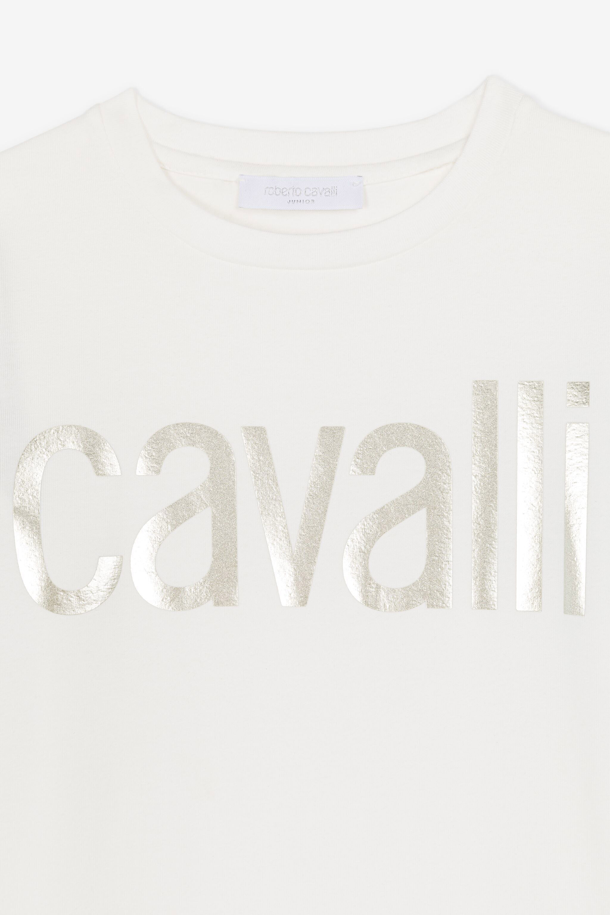 JU Metallic Logo-Print Dress MILKY WHITE OJT125-ISA2J