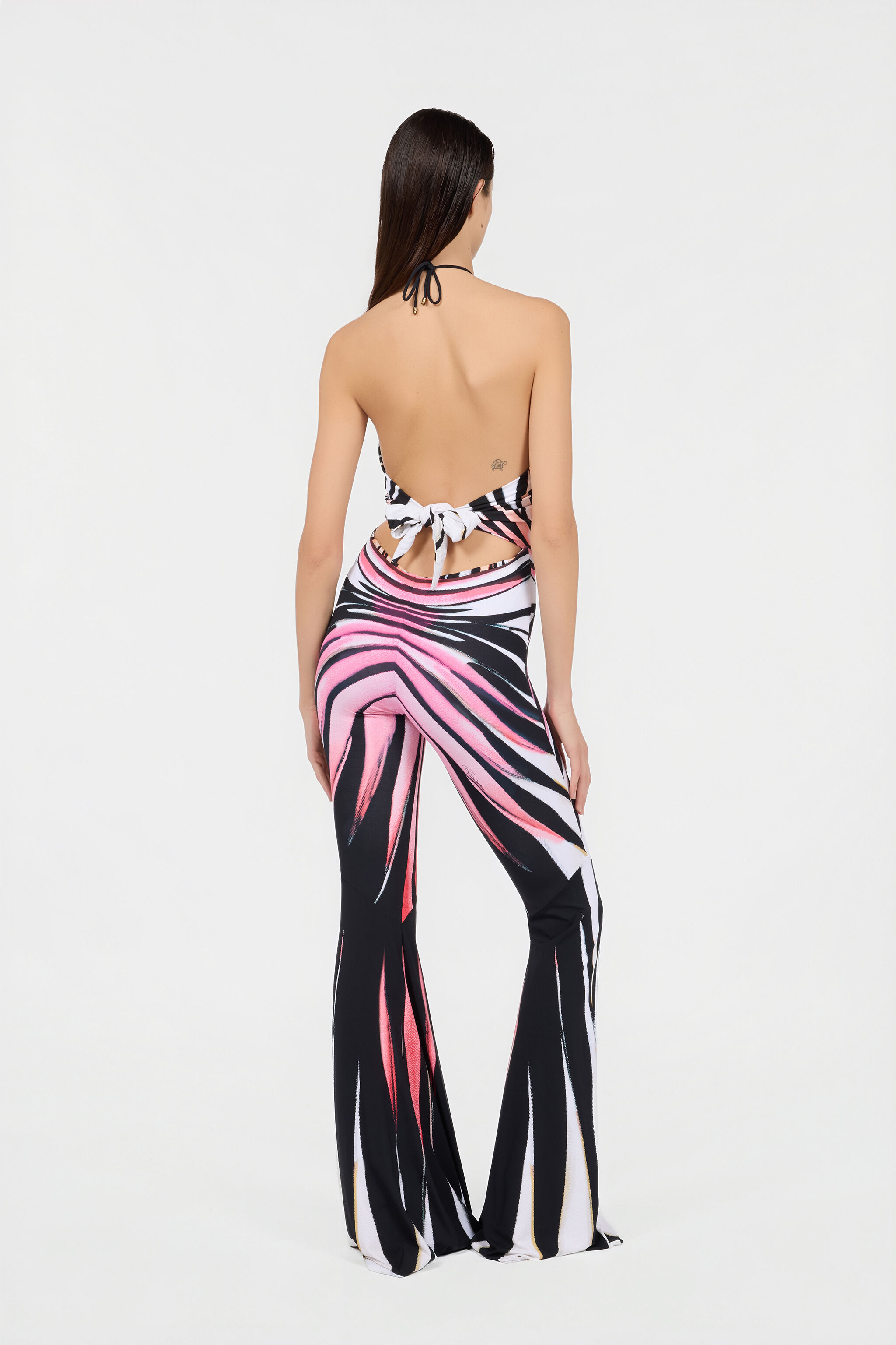 Ray Of Paradise Print Jumpsuits in CORAL for Women | Roberto Cavalli®
