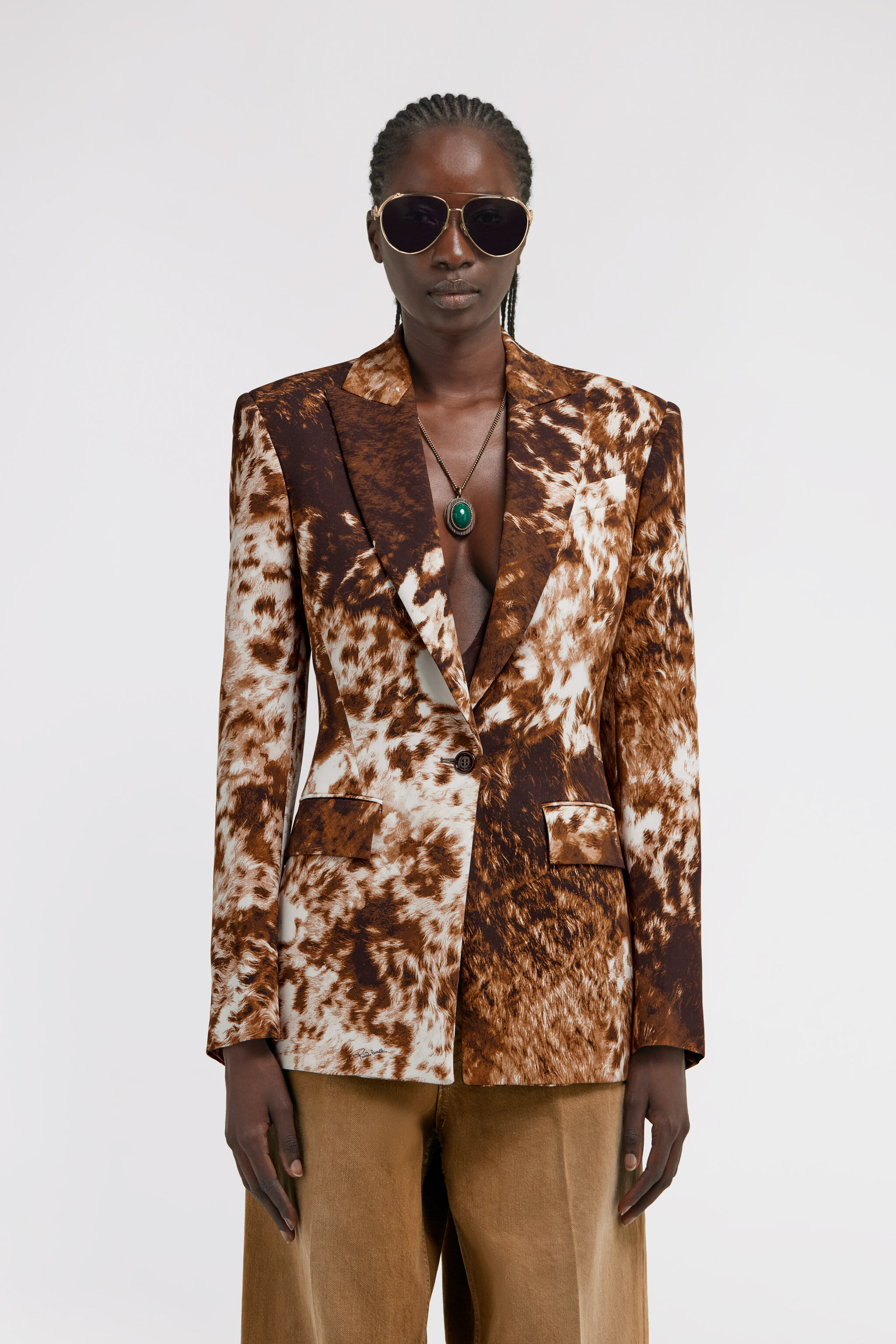 RC Appaloosa Print Blazer Braun TKT401-ORN08