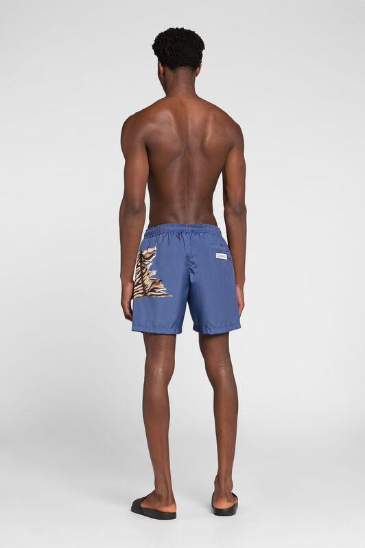RC Animalier Patchwork-Print Swim Shorts BLU SCURO 194026 ONH04C-SB053