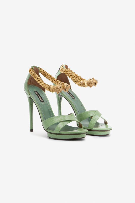 RC Roar Green Leather Sandals GREEN SKS132-UB008