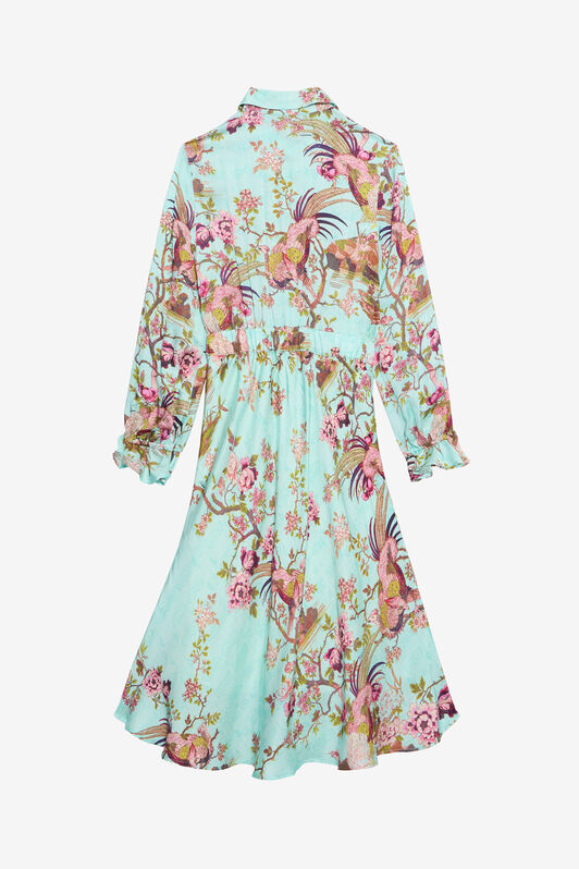 JU Abito Chemisier Multicolor Con Stampa Fiori E Fagiani MULTICOLOR VJT10E-6DQ07