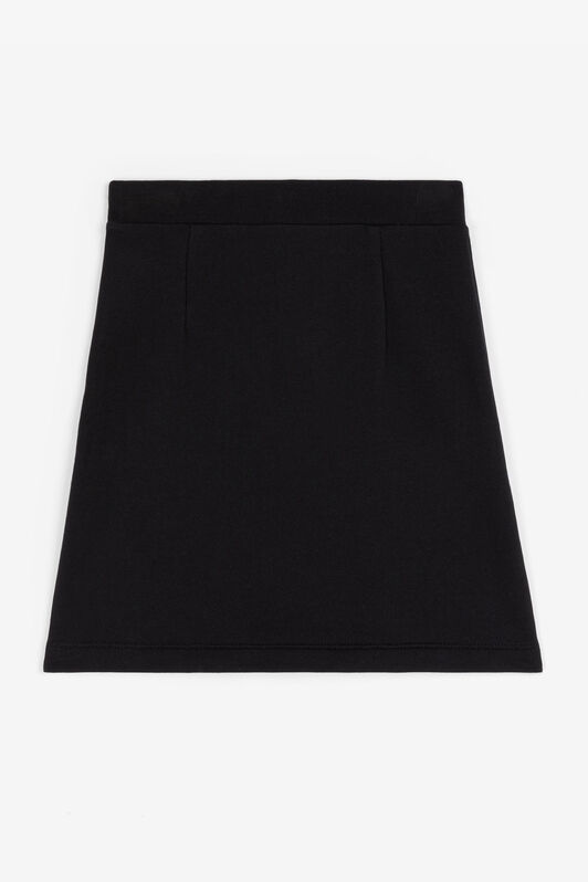 JU Button-Embellished Cotton Skirt JU Button-Embellished Cotton Skirt Black RJT303-CF050