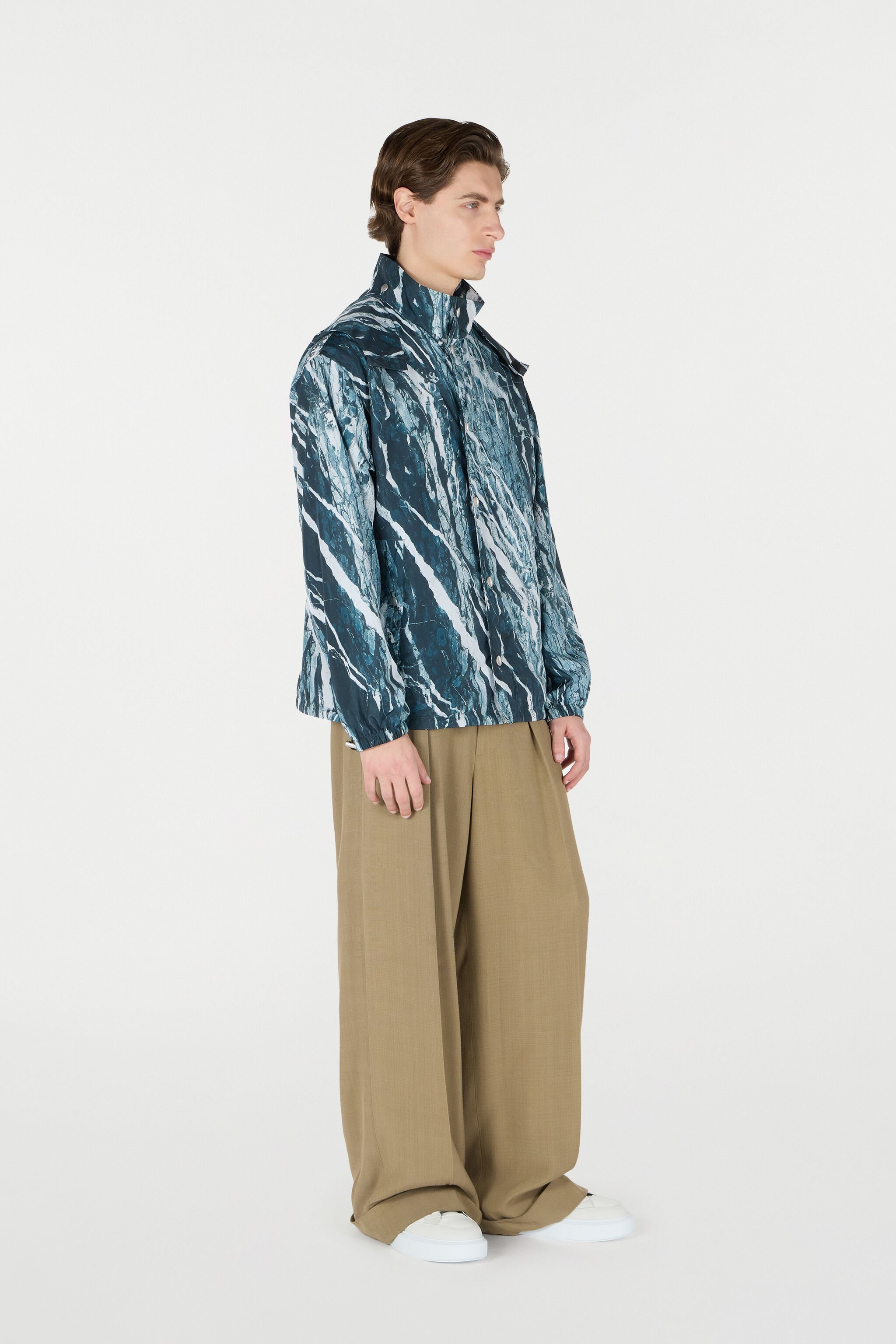 RC Bomberjacke mit Print Marble Dunkelblau URT461-5RN22