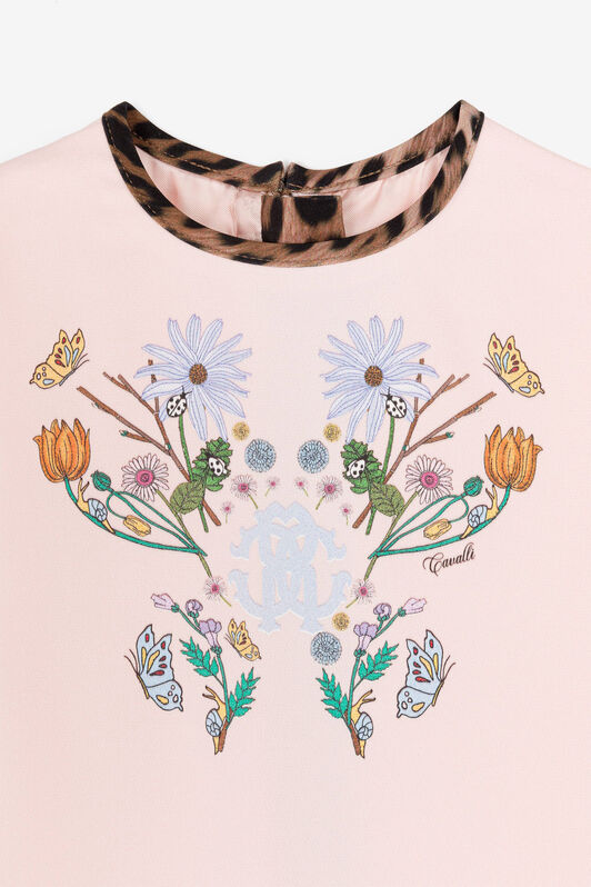 JU RC Monogram Floral-Print Dress JU RC Monogram Floral-Print Dress Pink RJT10F-4G001