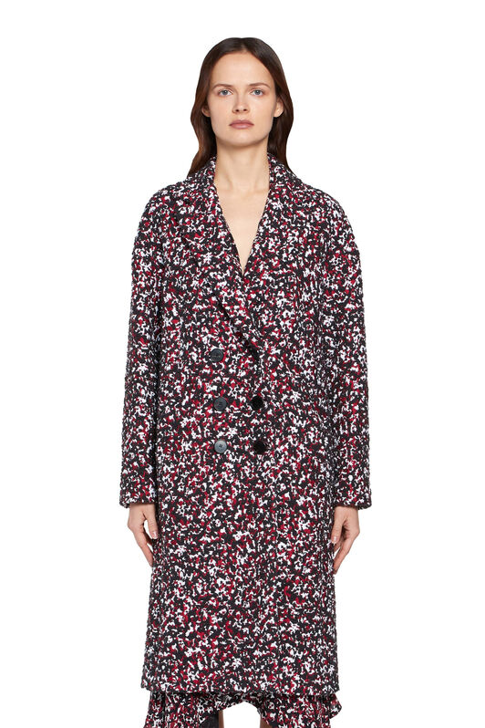 RC Merlot and black tweed coat MERLOT/BLACK HQT504-TG019