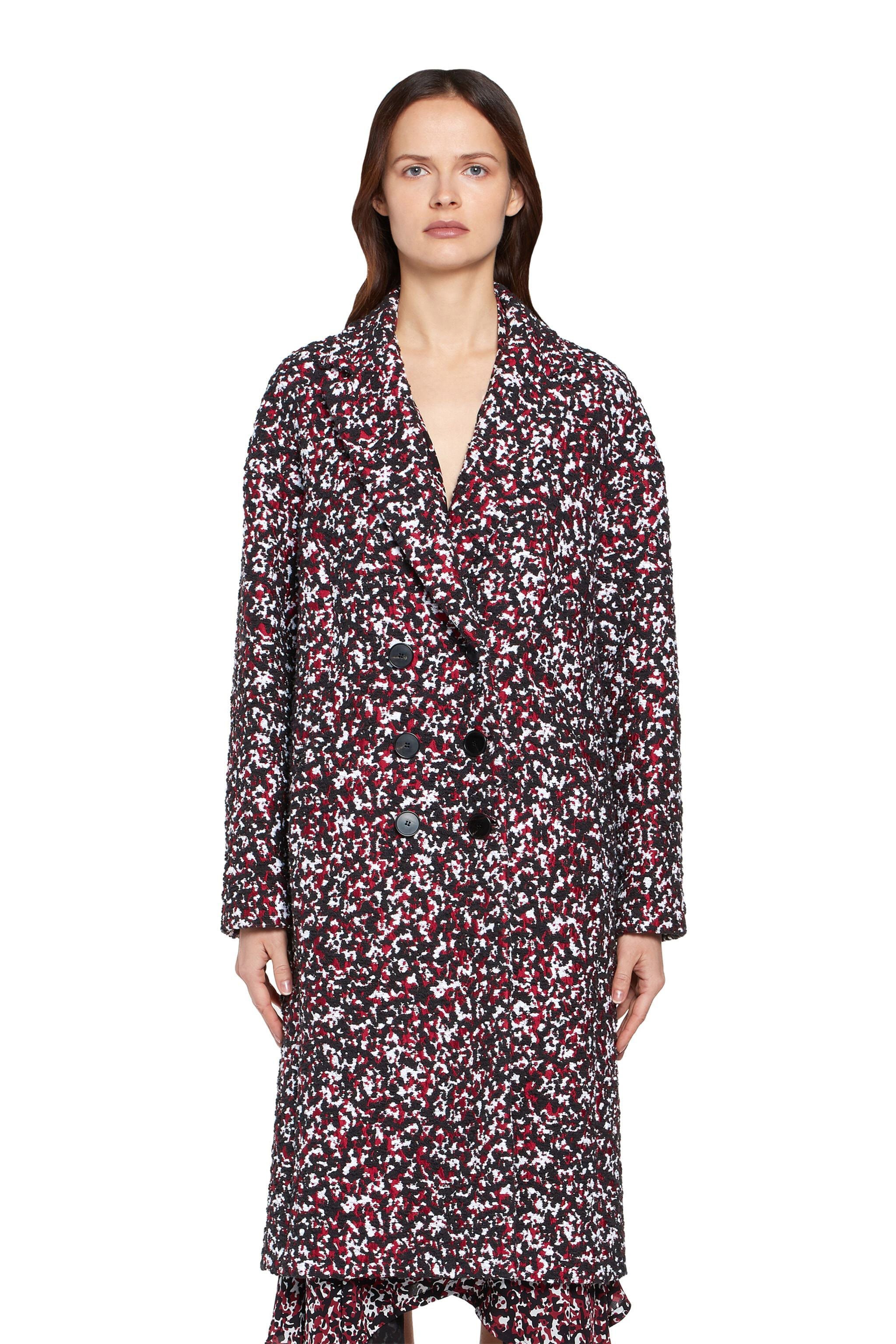 RC Merlot and black tweed coat MERLOT/BLACK HQT504-TG019