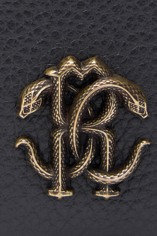 RC Black Card Holder with Mirror Snake Monogram BLACK QOA00E-PZO37