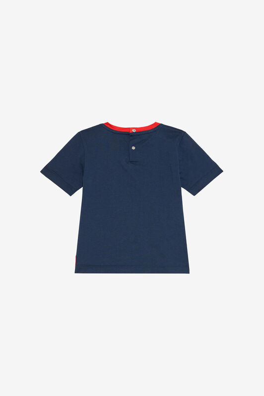 JU Blue T-Shirt with Tiger Print NAVY VJT612-JD001