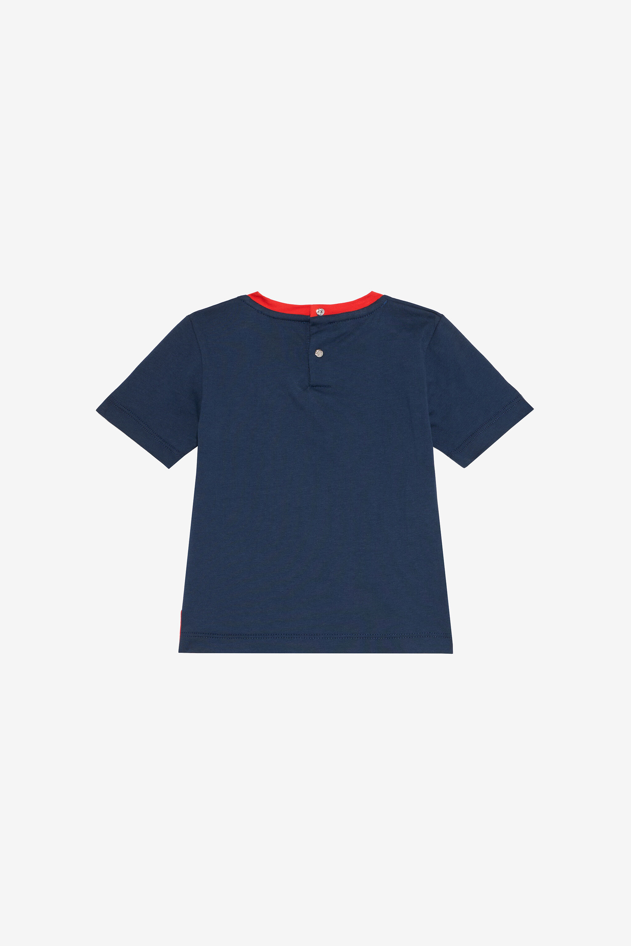JU Blue T-Shirt with Tiger Print NAVY VJT612-JD001