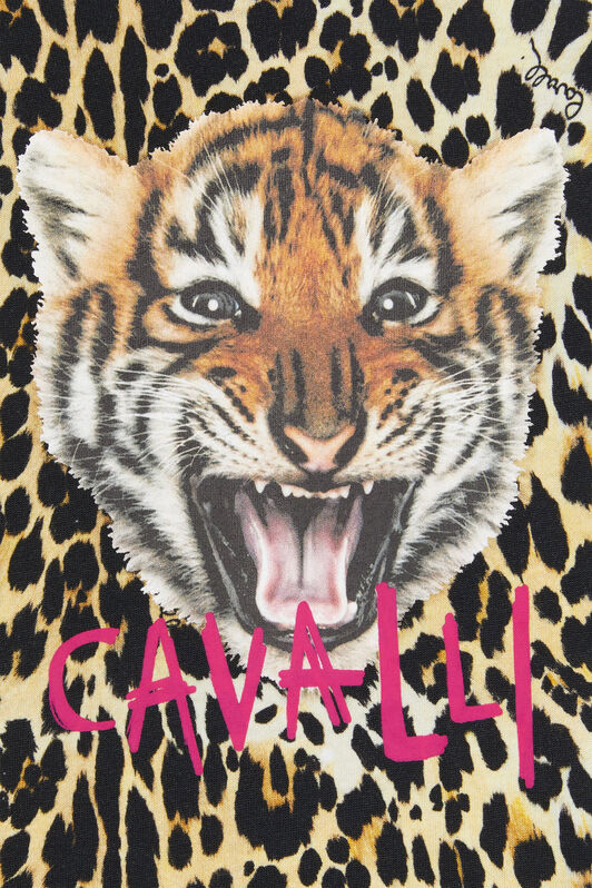 JU Abito con stampa Leopard Viola NJT153-JMC48