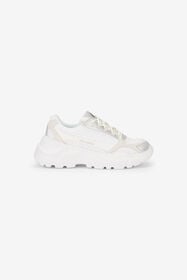 JC White Chunky Sneakers With Leather Inserts WHITE UFS036-UF358