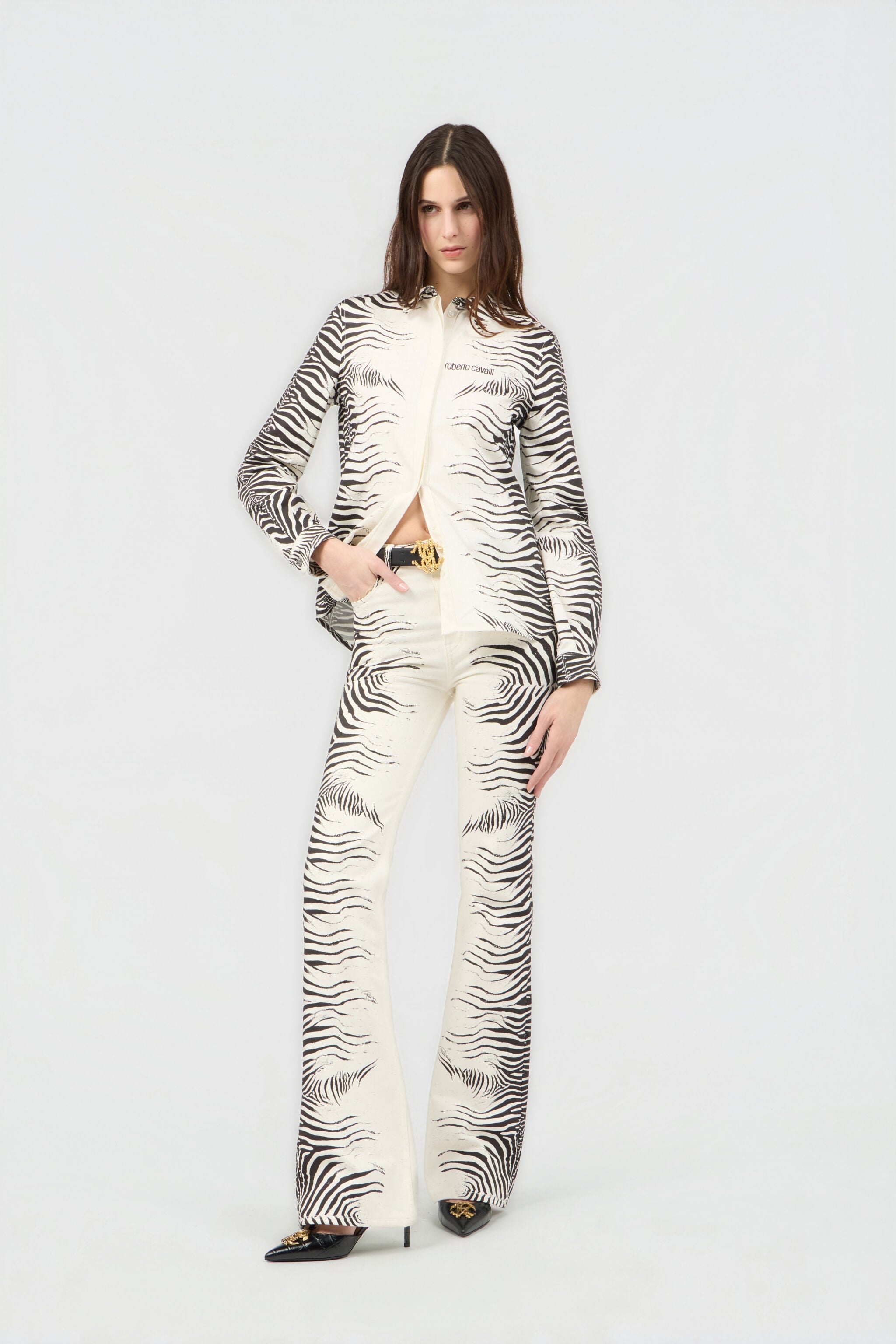 RC Zebra Print Shirt WHITE/BLACK ZEBRA SOJ70J-DL011