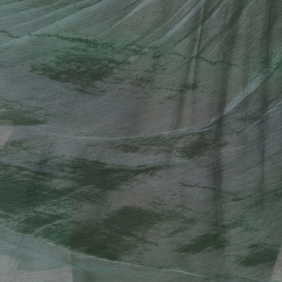 RC Empire Style Long Dress in Pure Silk VERDE/PISCINA VKT152-CKP69