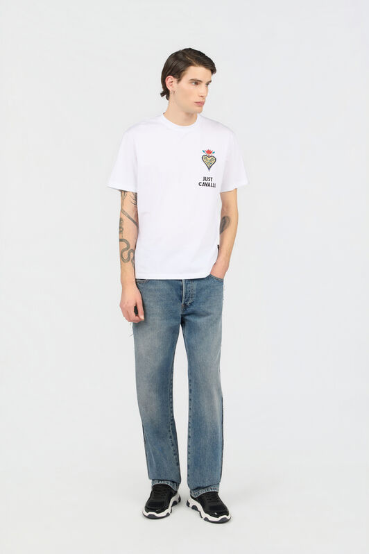 JC T-Shirt Blanc Avec Logo Brodé WHITE WFT067-WF097