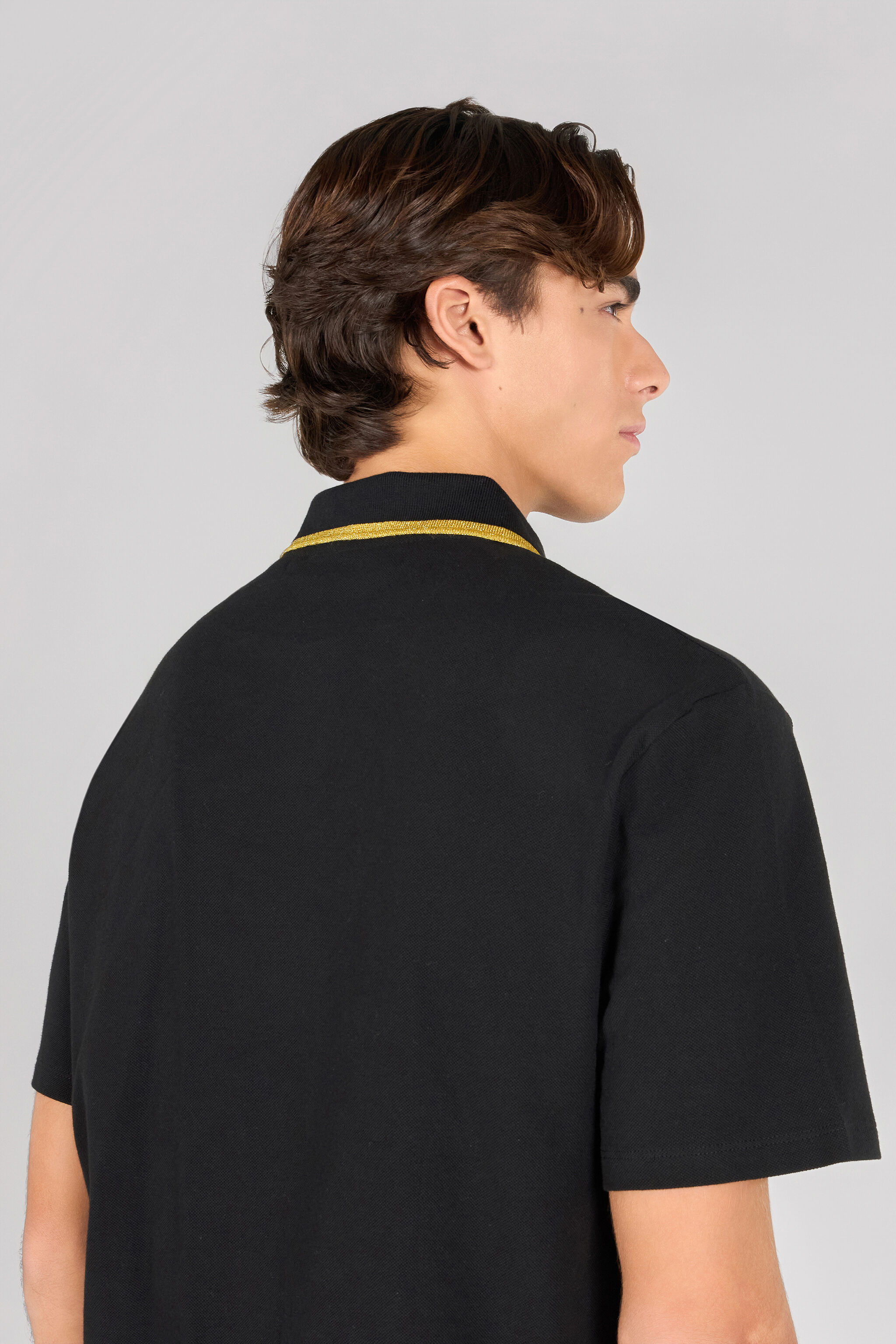 JC Black Gold Accents Polo Black RRT905-RR167