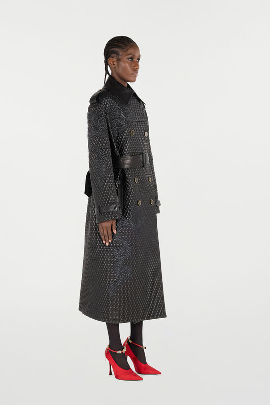 RC Long Trench Coat with Dragons RC Long Trench Coat with Dragons Black VQP501-PN003