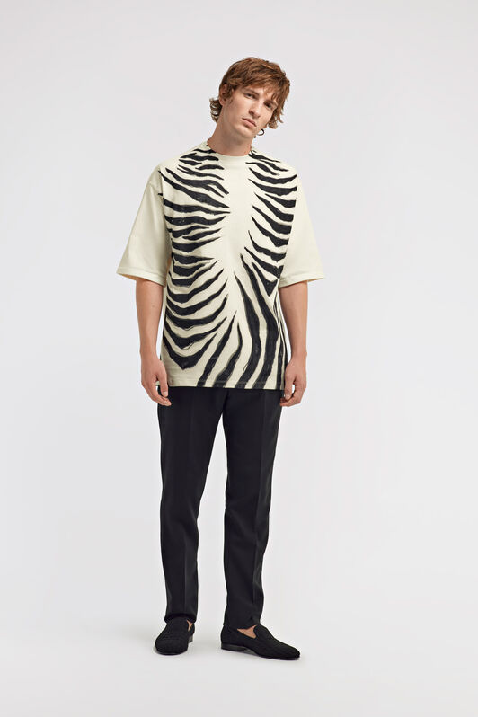 RC Zebra print T-shirt Elfenbein TRT62J-JD060