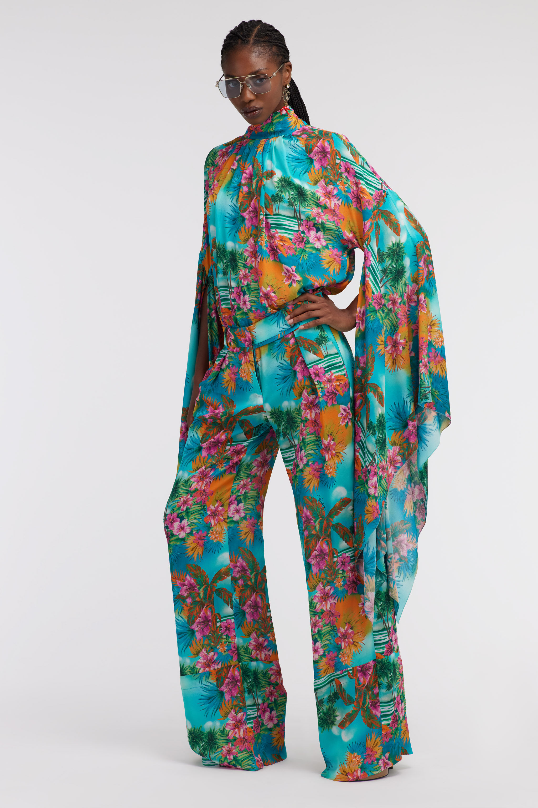 RC Hawaii print trousers Light blue SKT200-7HI84