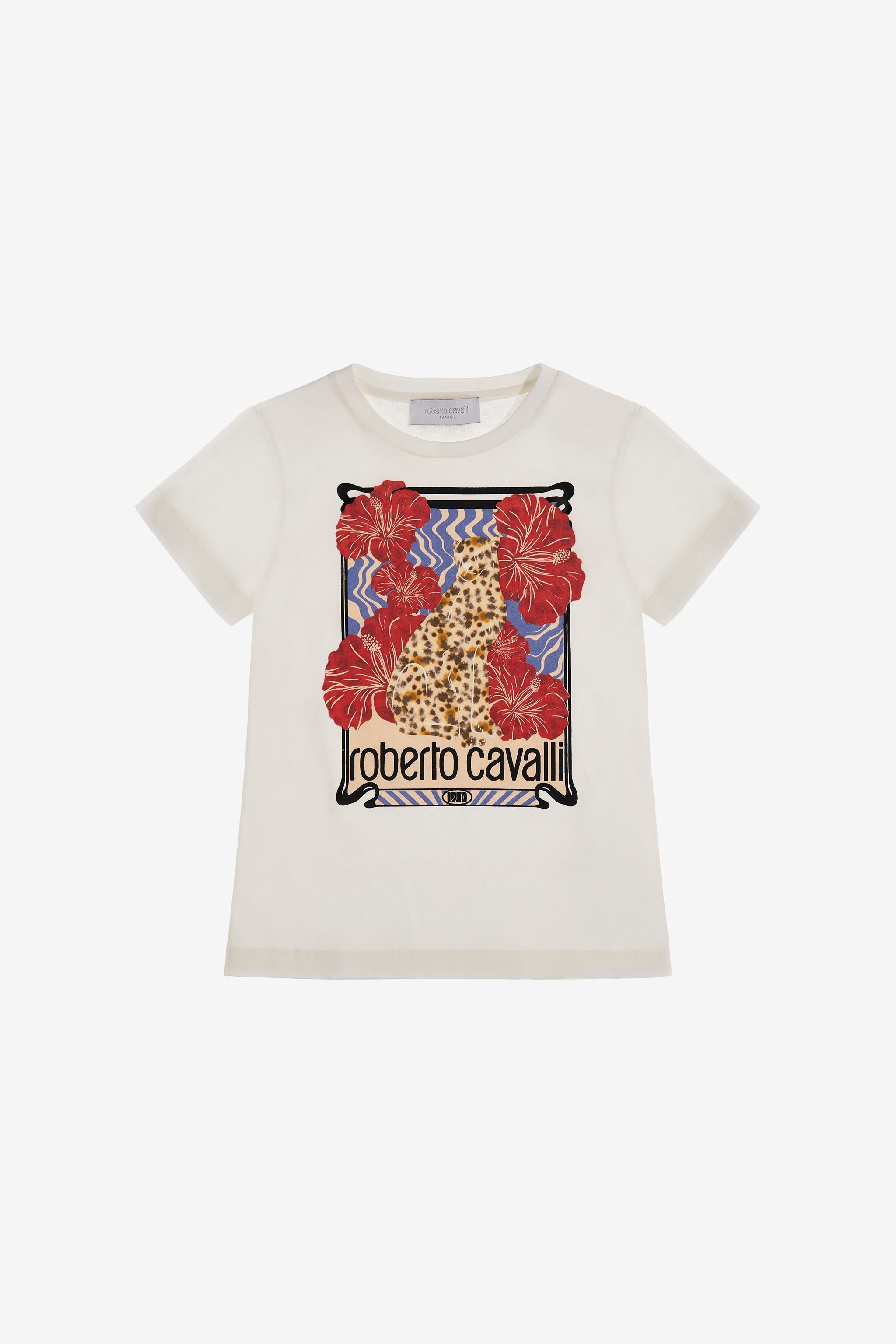 JU T-shirt with Logo and print Blanc SJT623-JD001
