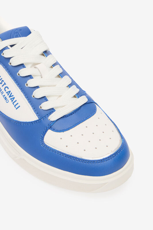 JC Color-Block Lace-Up Sneakers White/Blue UFS015-UF290