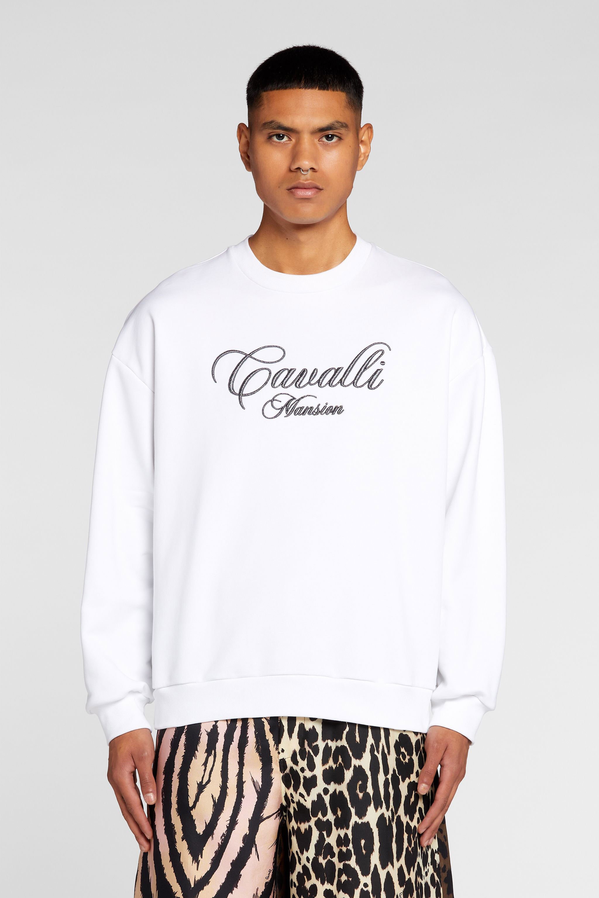 RC Sudadera de algodón con logo bordado Blanco ORT67A-CF050