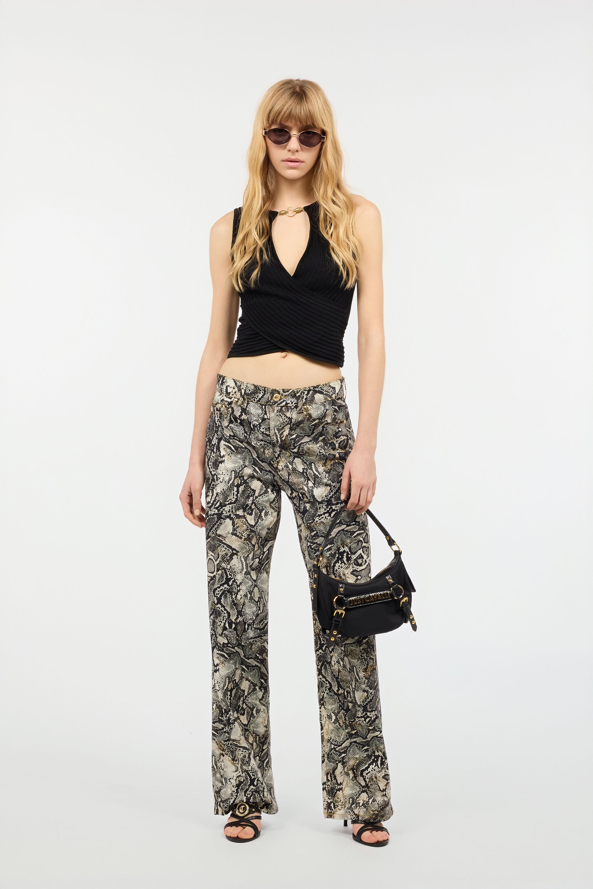 JC Pants With Python Print Light brown UFJ015-UF142