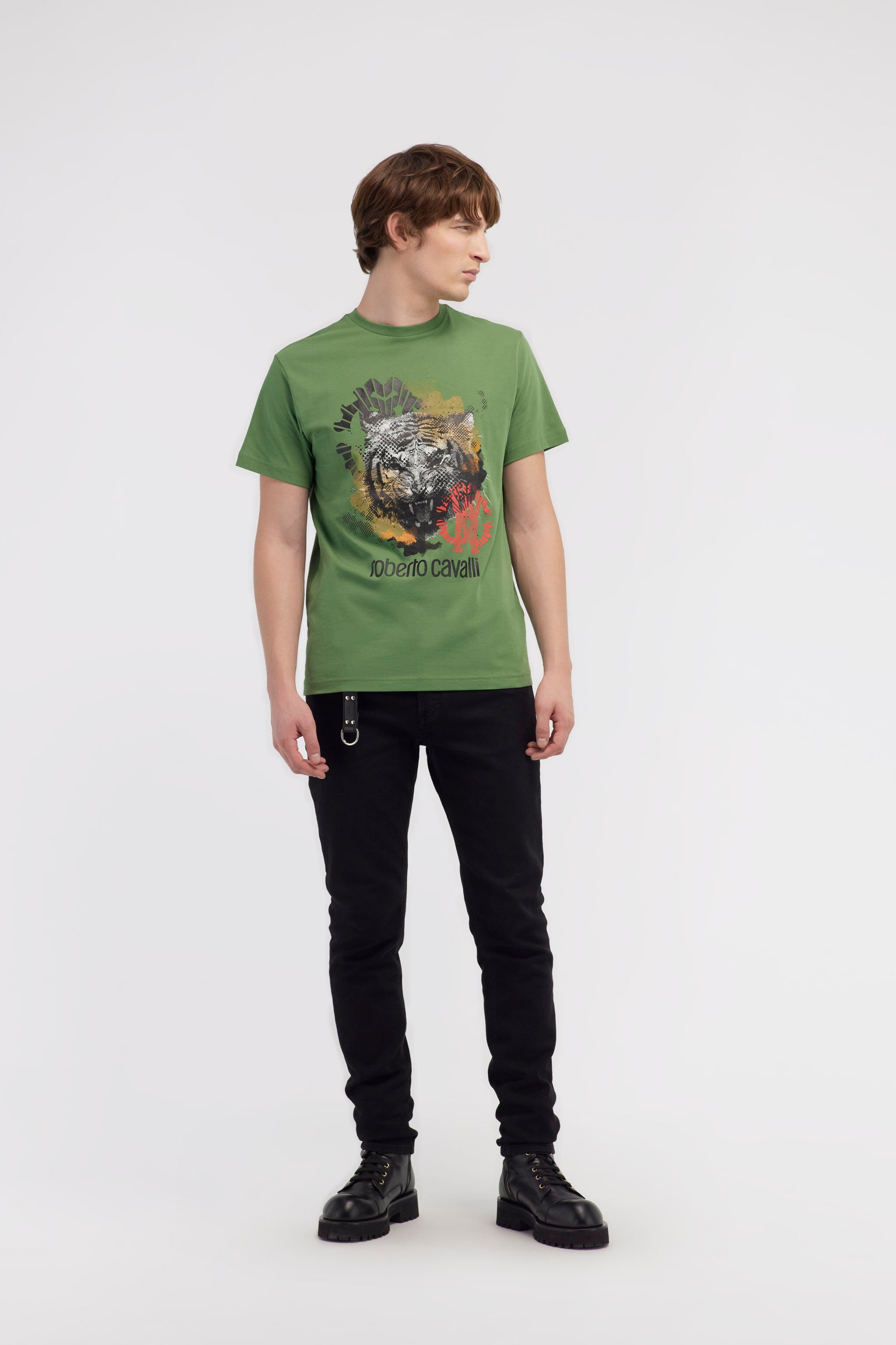 RC T-shirt with Jaguar logo and print Green NOT60A-JD060