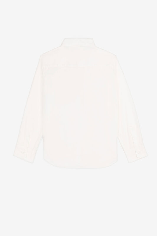 JU Logo-embroidered long-sleeve shirt White QJT713-CH004