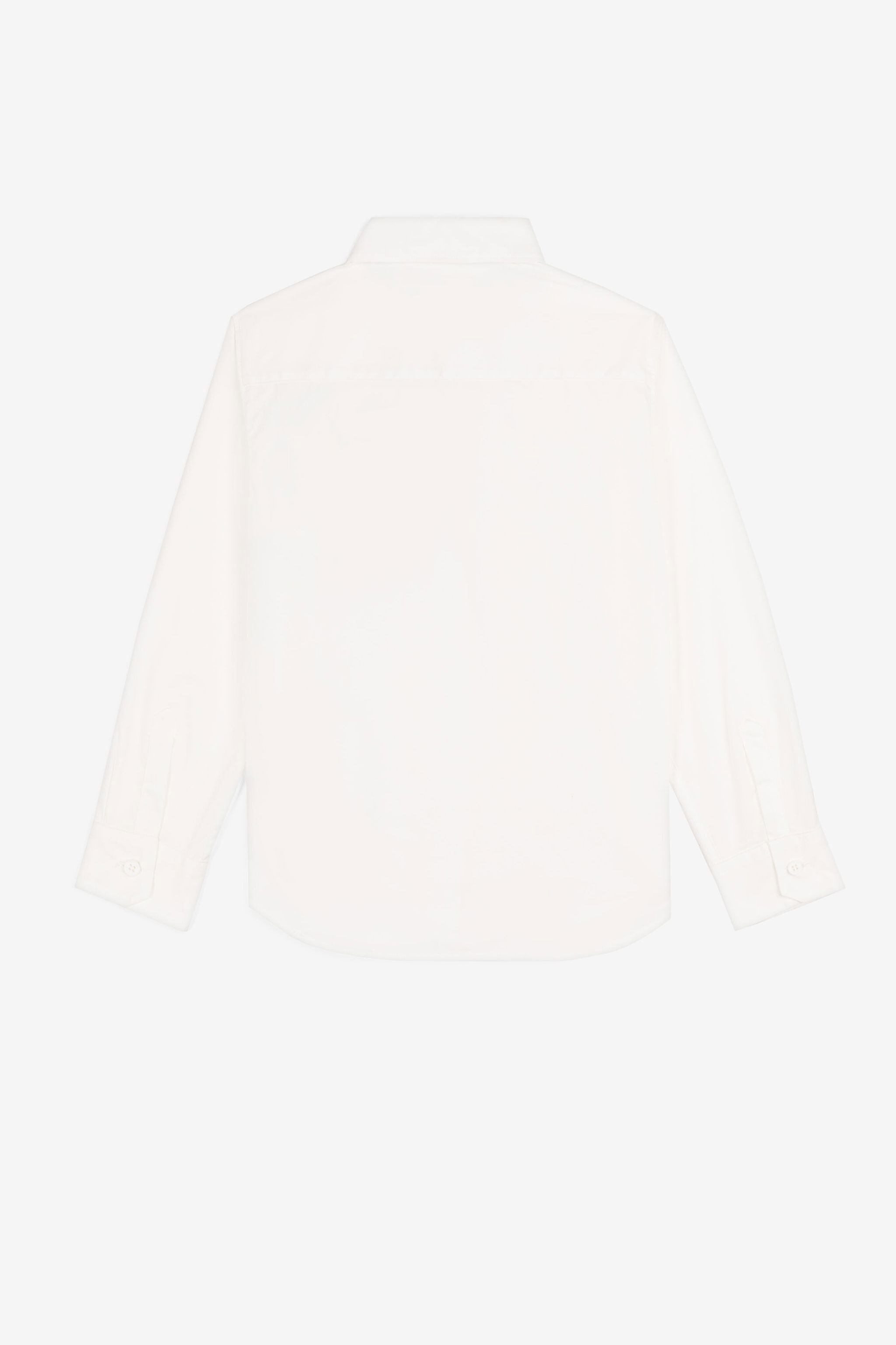 JU Logo-embroidered long-sleeve shirt White QJT713-CH004