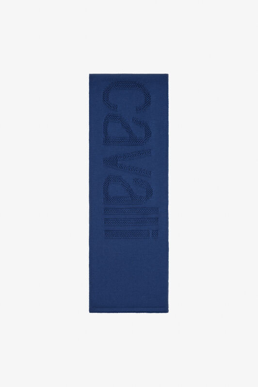 RC Wool Blend Scarf with Logo Workmanship Dark blue TALR40-IR057