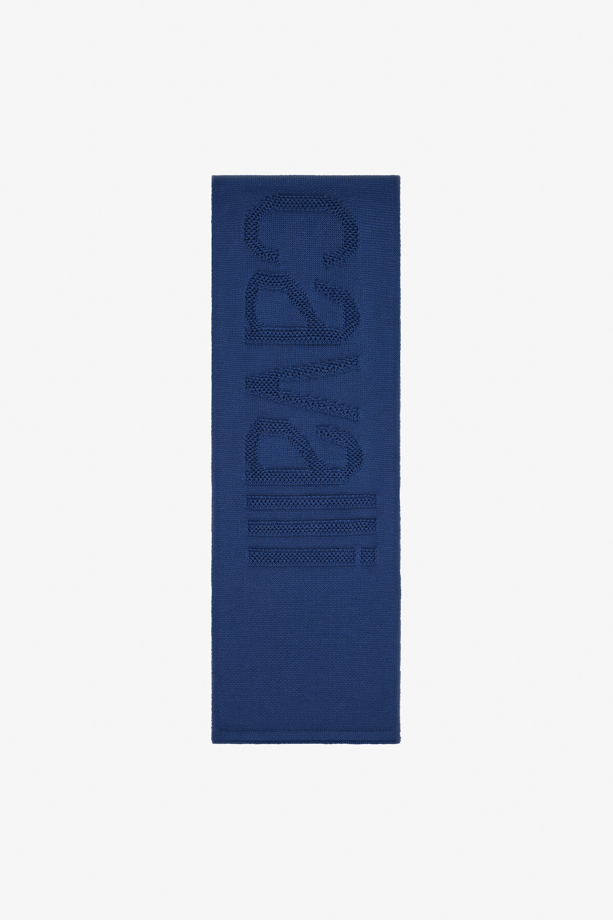 RC Wool Blend Scarf with Logo Workmanship Dark blue TALR40-IR057