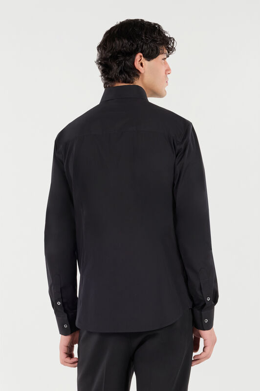 RC Cotton Shirt with Embroidery Black VRT700-CH026