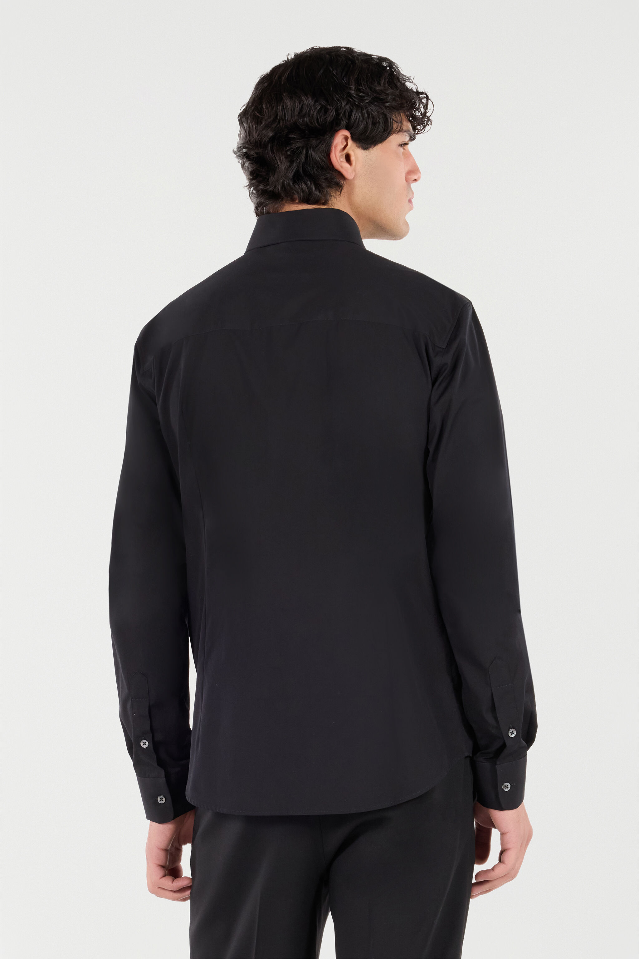 RC Cotton Shirt with Embroidery Black VRT700-CH026