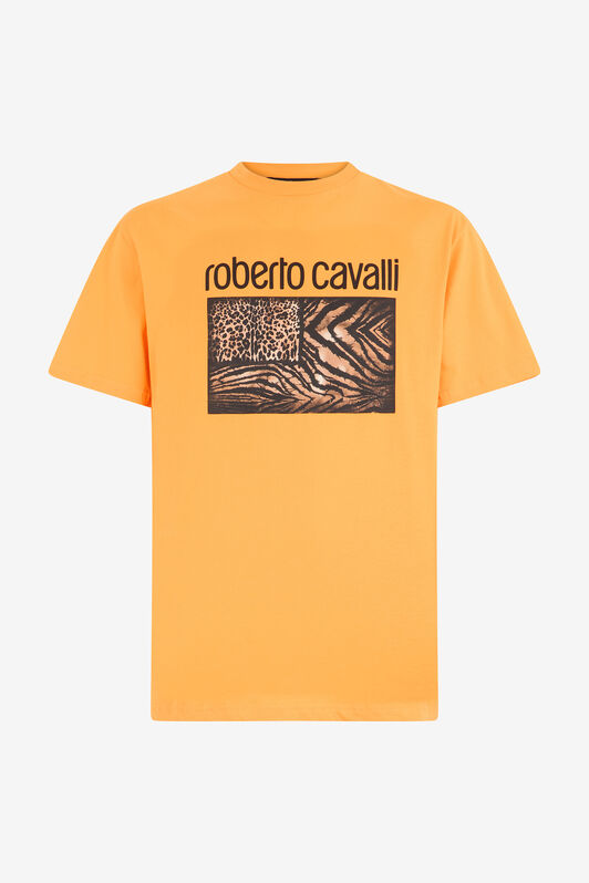 RC Camiseta Con Animal Print Y Logotipo ORANGE OOT60G-JD060