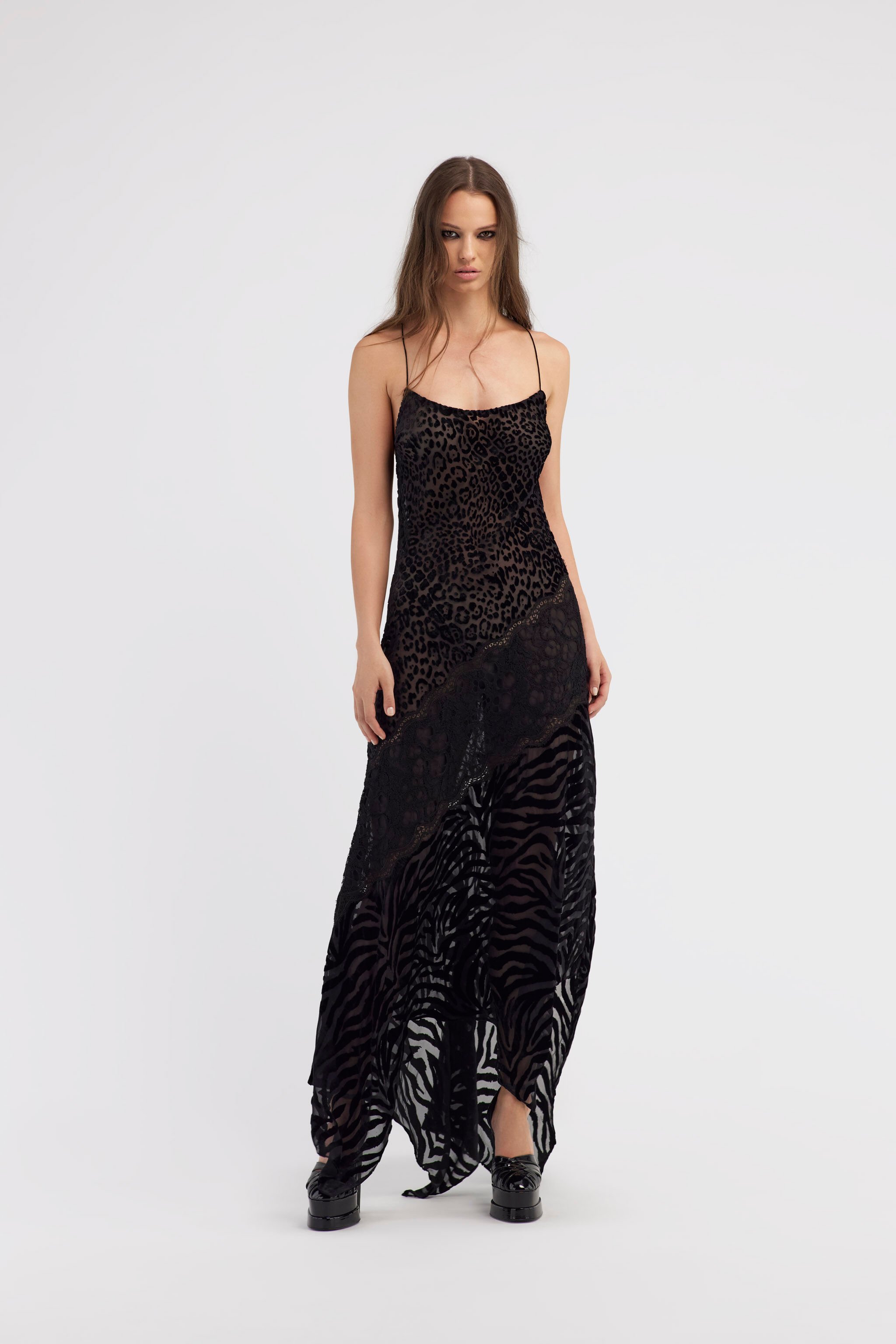 RC Lace slip dress Black RWT150-VL038