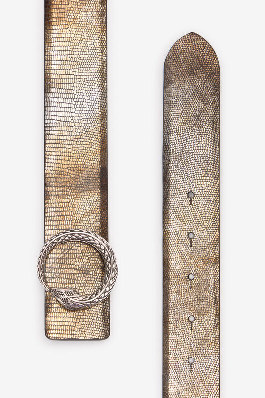 RC Metallic Belt With Snake Buckle Silver URC001-PZU04