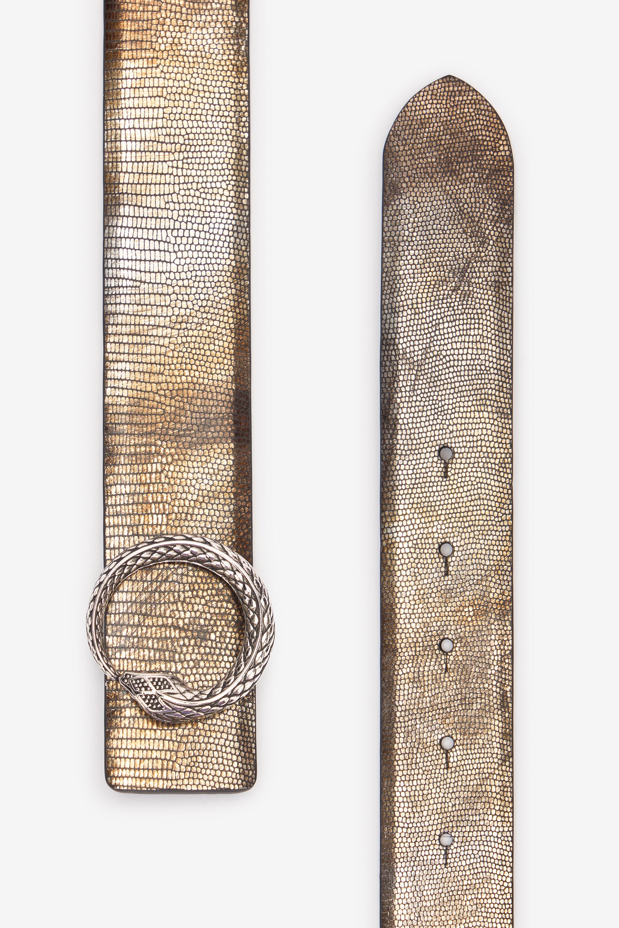 RC Metallic Belt With Snake Buckle Silver URC001-PZU04